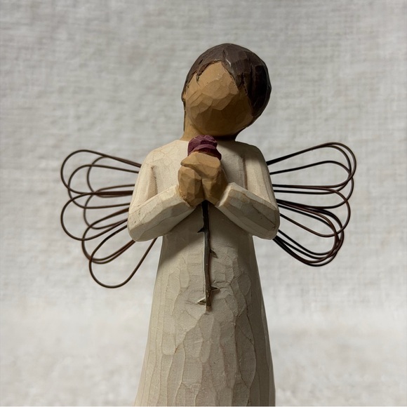 Willow Tree Angel Figurine with Rose - Picture 2 of 4